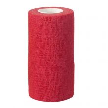 Zelfklevende bandage rood 10 cm.
