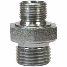 Dubbele nippel 1/4-3/8" BU verzinkt staal
