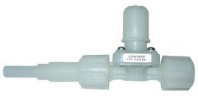 Adjustable back pressure valve PVDF PVDF Natural with pipe FPM